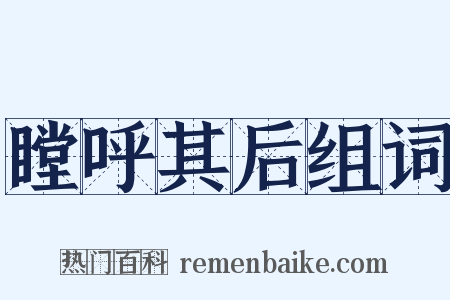 瞠呼其后组词是什么意思的图片